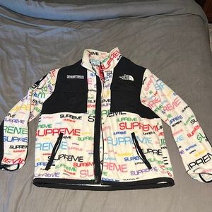 Supreme North Face zip-up jacket, XL.